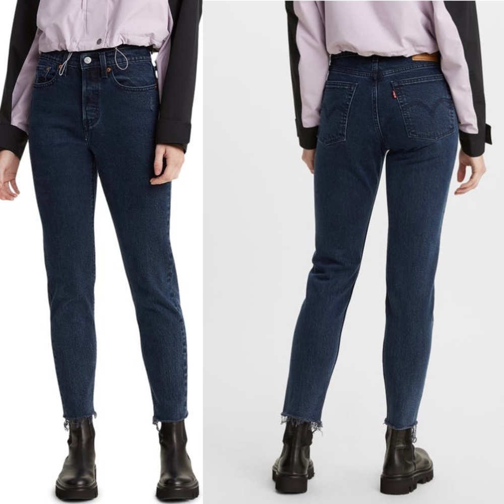 Levi’s Wedgie Icon Fit Raw Hem - Black & Blue
